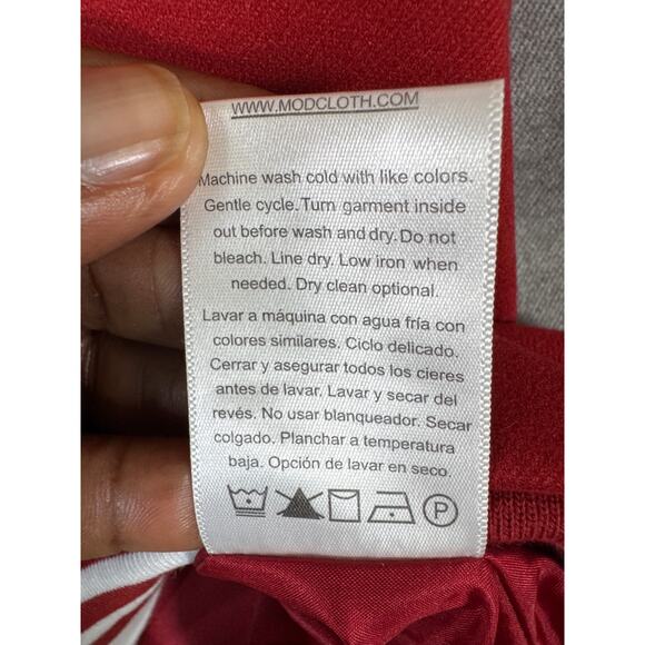 ModCloth Bases Loaded Shadow Berry 3X Plus Size Baseball Varsity Jacket Preppy - Picture 11 of 11